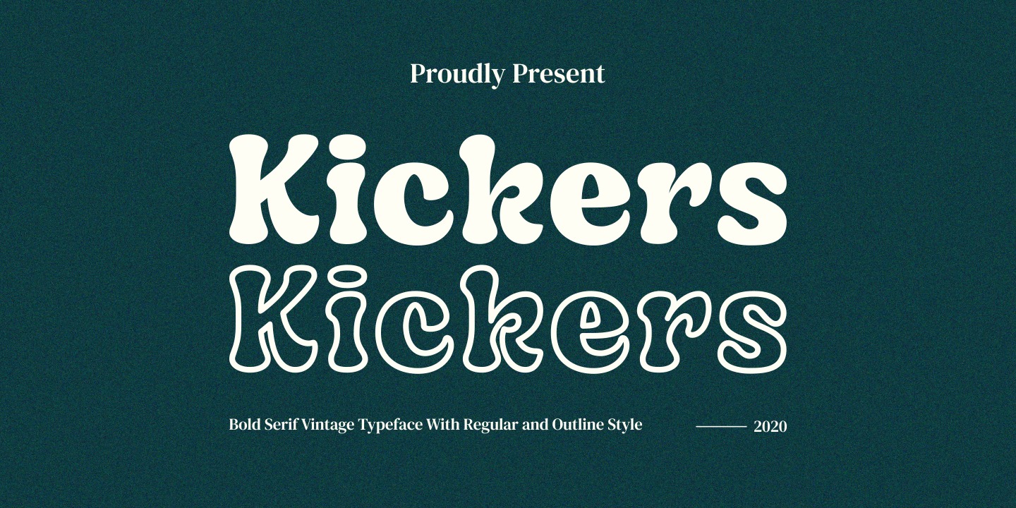 Beispiel einer Kickers Regular-Schriftart